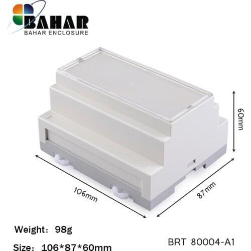 Din rail plastic enclosures small ABS junction box for electronic diy custom PLC housing for electronics project box 106*87*60mm