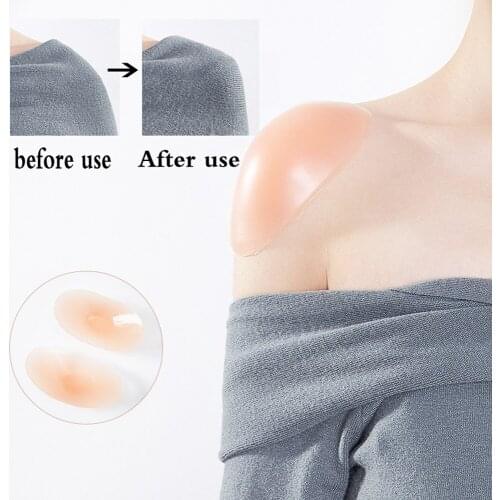 1 Pair Soft Silicone Shoulder Anti Slip Shoulder Pads for Shoulder Enhancer Clothing Dress Sewing Accessories