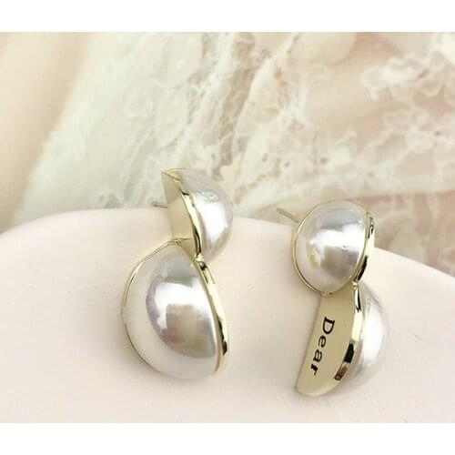 Earings Fashion Jewelry 2020 For Women S925 Pin Natural Pearl Gold Luxury Graceful Korean Gift For New Year