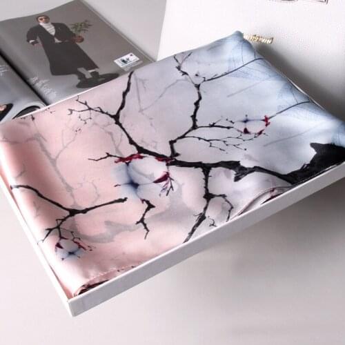 100% Natural Real Scarves Women Female 170*53cm Pure Silk Soft Scarf Ladies Chiffon Shawl Wrap Spring Summer Hign Quality