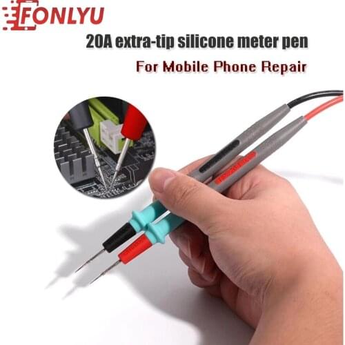 20A Silicone Wires Probes For Multimeter Test Leads Cable Tester Tips Tweezers Probe Tip Pen Feelers For Tester Clamp Meter