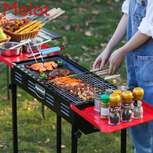 Outdoor Barbecue Grill Charcoal Household Barbecue Tools Barbecue Stove Smoke-Free Carbon Oven Grill Fork Cooking