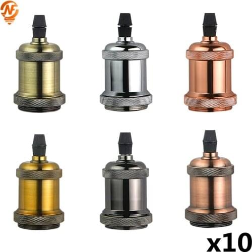 10pcs/lot Vintage Edison Lamp Holder E27 Screw Bulb base AC 110V 220V Light Socket Industrial Retro Fittings lamp holder Fixture
