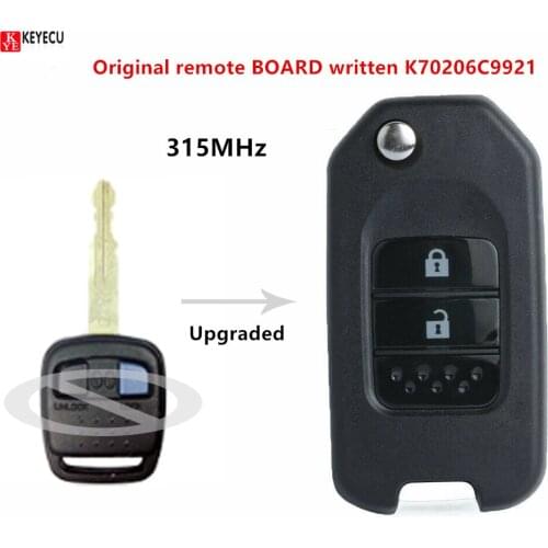 KEYECU Replacement Flip Upgraded Remote Key fob 2 Button 315MHZ for Nis*san X-TRAIL CEDRIC K70206C9921