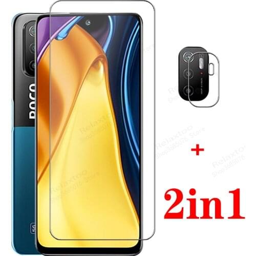 2IN1 glass for xiaomi POCO M3 PRO camera lens protector on xiomi pocophone m3pro little poko m 3 pro pocom3pro 6.5'' glass films