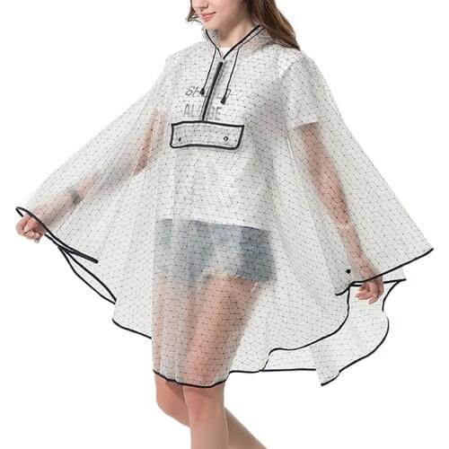 Women Raincoat Men Rain Clothes Covers Transparent Rainwear Poncho Waterproof Hooded Rain Coat Unisex