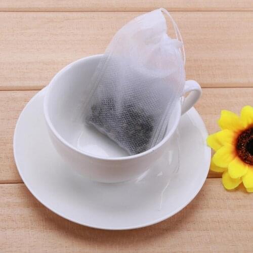 100pcs/lot Teabags Drawstring Tea Bags Home Sealing Medicine Bag Empty Tea Spice Seal Filter Bag for Loose Tea 6x8cm/7x9cm