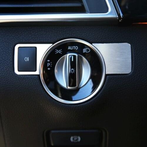 2pcs Headlight Adjustment Button Cover Trim Decoration For Mercedes-Benz A W176 B W246 C W204 E W212 GLK X204 GL ML Sticker