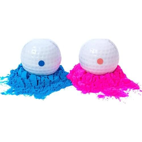 2Pcs Birthday Balls Lightweight Creative Portable Funny Smoke Powder Gender Reveal Powder Powder Golf Balls for Party Birthday