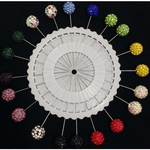 20rolls per lot wholesale assorted colors big colored rhinestones muslim hijab pins scarf XM127a