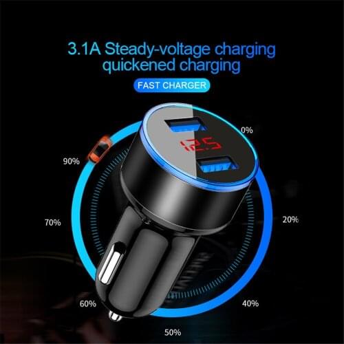3.1A Dual USB Car phone Charger For Chrysler 200 300C Aspen Pacifica PT Cruiser Sebring Town Country Ypsilon Delta Portal 700C