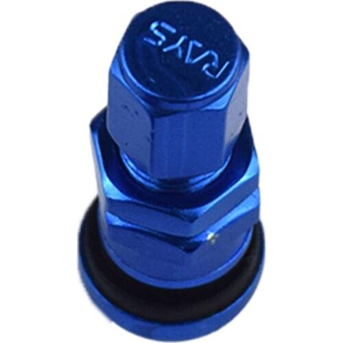 4x Blue Aluminum Auto Car Tubeless Wheel Tire Valve Stems Adapter