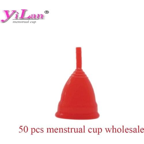 50 Pcs Medical Silicone Menstrual Cup Women Period Copa Lady Cup Feminine Hygiene Reusable Menstrual Collector Girls Green Cup