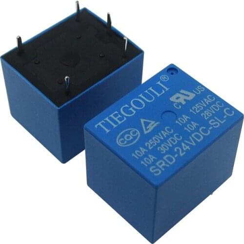 50pcs SRD-24VDC-SL-C 24VDC Power relay PCB Type T73-24V 5 feet SRD-24VDC-SL-C New and original