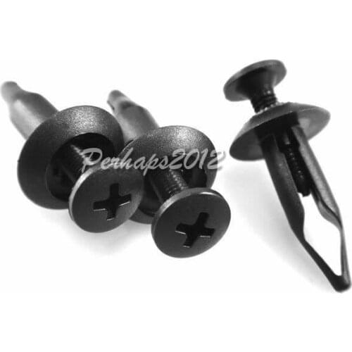 500x Black Nylon Rivet Fastener Mud Retainer Push Clips for Chrys 1987-On 6502871 for Fd N803946-S