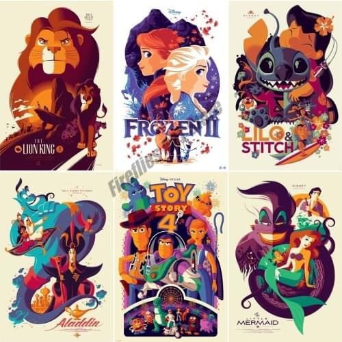 5D DIY Diamond Painting Cartoon Disney Marvel Anime Movie Poster Diamond Embroidery Full Mosaic Wall Home Ecor Gift