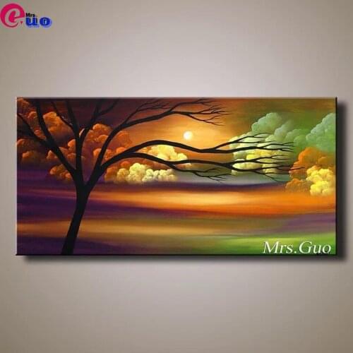 DIY Diamond Embroidery Cloud Tree Cross Stitch Diamond Painting Full sunset landscape Handicraft Art Gift Home Decor