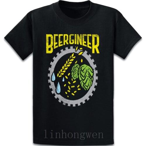 Beergineer Craft Beer Hops Homebrew Beer Brewing t shirt Interesting Authentic Family O-Neck Short Sleeve Customized Pictures