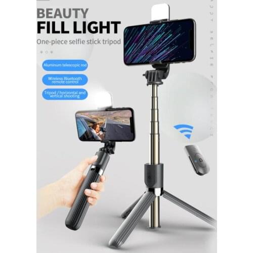 3 in 1 Wireless Bluetooth selfie stick tripod Foldable Mini Tripod Expandable Monopod with Remote Control for iPhone huawei