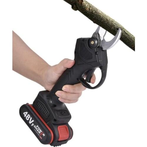 Cordless Power Pruner Rechargeable Professional Pruning Shears Safety Electric Pruning Tree Branches Cutter Landscaping
