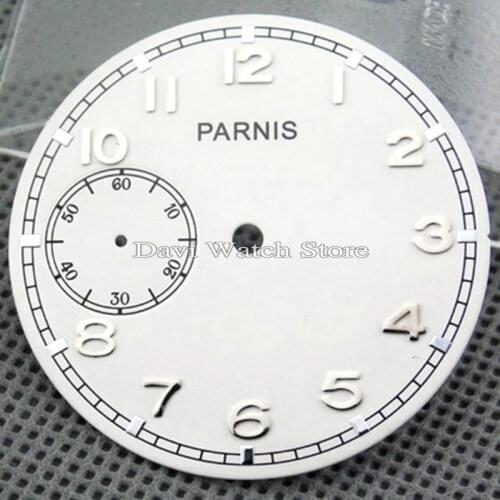 Parnis 38.9mm White dial fit eta 6497 Sea-gull st36 movement watch watch faces