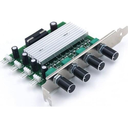 ESLOTH Computer Chassis 4Pin Interface PCI Bit Fan Governor PCI 4-Channel Heat Dissipation Fan Speed Governor Turns off The Fan