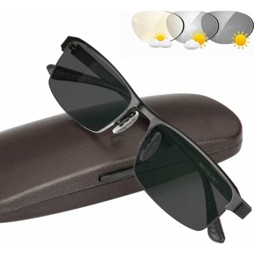 EOOUOOE Transition Sunglasses Photochromic Reading Glasses for Men Hyperopia Presbyopia with diopters Outdoor Presbyopia Glasses
