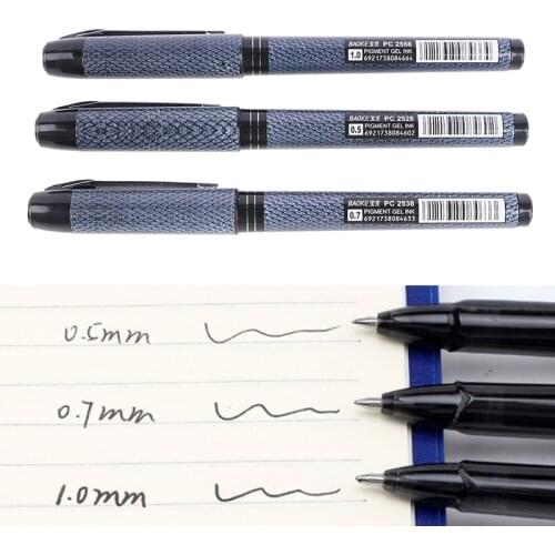 Gel Pen High Capacity Black Ink 0.5mm/ 0.7mm/ 1.0mm Writing Gel Ink Pens Office & School Neutral Pen Supplies High Quality