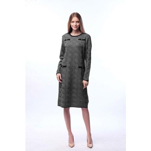 Модные вязаные платья Kvinto China At AliExpress