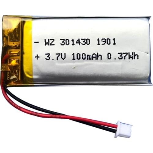 3.7V polymer lithium battery 301430-100mah Bluetooth headset recording pen point reading pen rechargeable battery