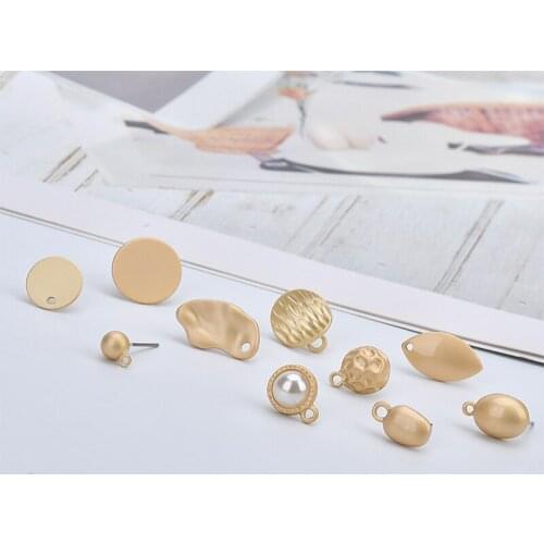 Fashion 40pcs/lot handmade round/geometric Shape alloy Women Stud Earrings diy jewelry accessory