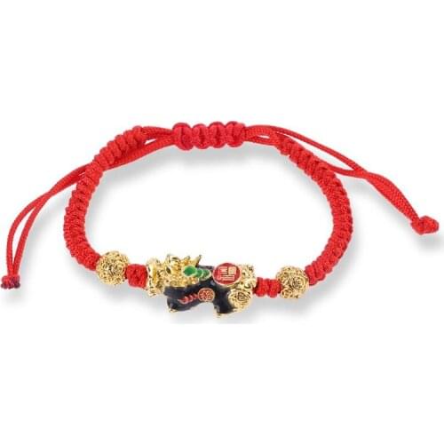 Charm Color Pixiu Change Temperature Kabbalah Red String Braided Mood Bracelets