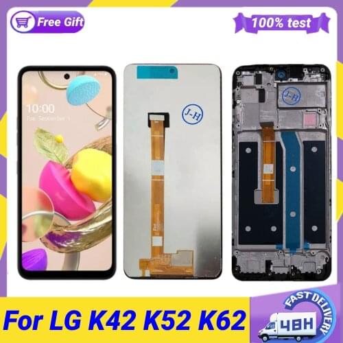 6.6" Original LCD For LG K42 K52 K62 LMK420 LMK520 Display Screen Replacement Touch Screen Digitizer Assembly With Frame Display