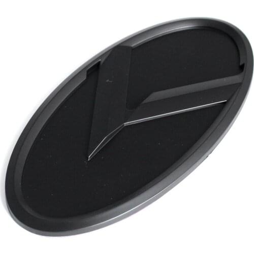 All Black 110mm 130mm K Logo Front/Trunk Emblem Badge For Kia Sportage Sorento Sedona for Kia K2 K3 K5