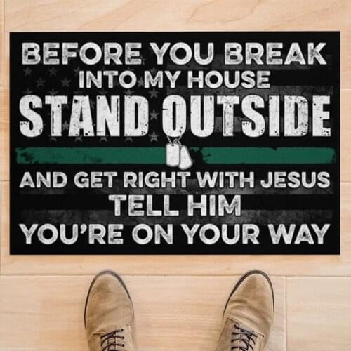 Rectangular Doormat Simple Letters Pattern Carpet Multi-purpose Non-slip Mat For Home Bedroom Bathroom Hogar