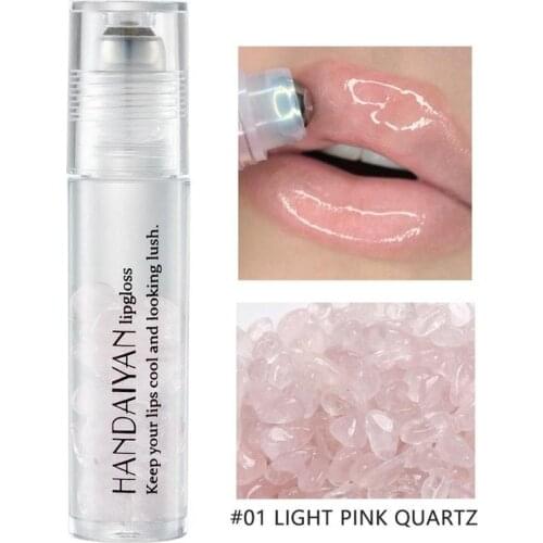HANDAIYAN Crystal Stone Roll-on Lip Gloss Moisturizing Lip Balm Women Makeup Lip Oil Cosmetic Roll-on Lip Gloss