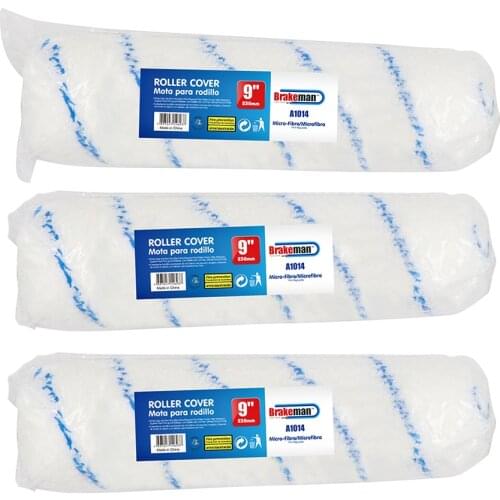 BRAKEMAN Paint Roller Cover 11mm Nap 230mm 9 inch Microfibre Paints Roller Covers Tools wall decor rollers for painting walls