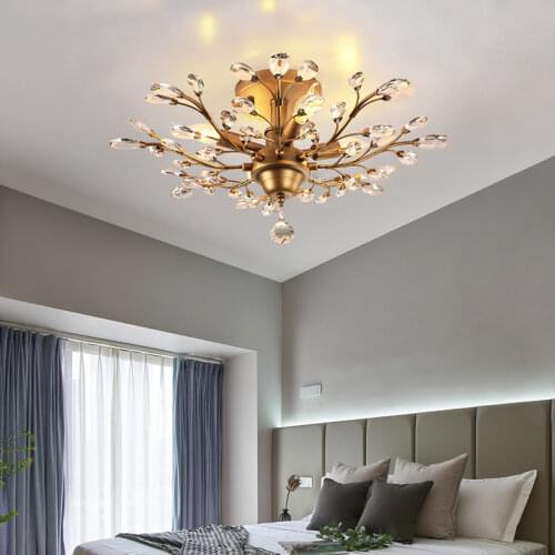 American creative living room restaurant ceiling lights bar clothing store personal lamp hotel bedroom LED crystal ceiling lamp