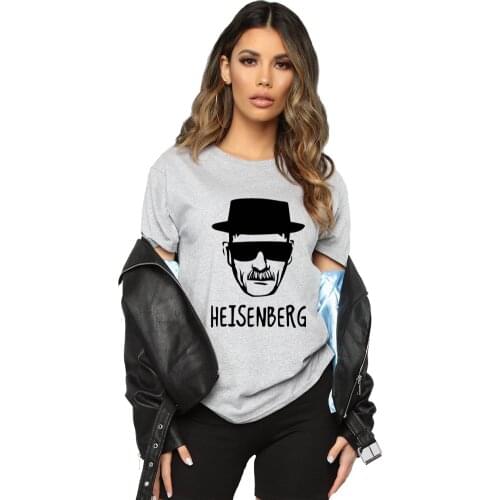 BLWHSA Heisenberg Printed T Shirt Women Fashion Plump Breaking Bad Girl Summer T-Shirt Lady Hip Hop Female Plus Tops Tees Shirt