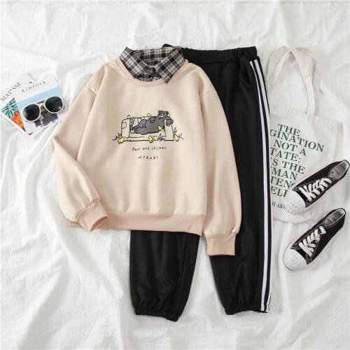 Sportswear casual suit 2020 spring new top ins jacket loose coat two piece set women sweat suits fall clothes for women