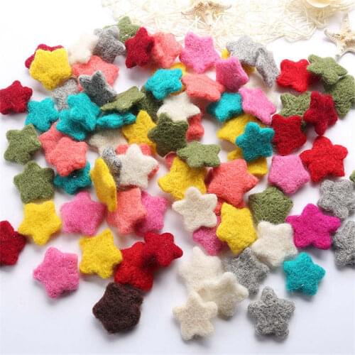 1PC Lovely Wool Felt At Random DIY Craft Pentagram Poke DIY Kits Multiuse Christmas Tree Decorations Brooch Children Hair Band