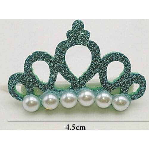 1PCS Pet Cat Dog Hair Clip Decorative Glitter Crown Clip Fake Pearl Dog Hair Clip Pet Headwear Pet Grooming Clip Legendog