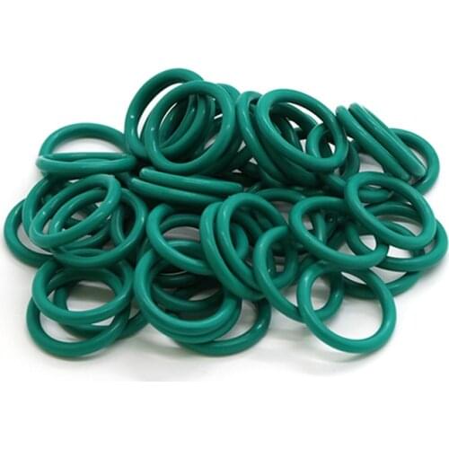 10pcs Green Fluorine Rubber(FKM) O-Ring OD 5-70mm Ring Gaskets Thickness 2 2.4mm Heat resistance 280