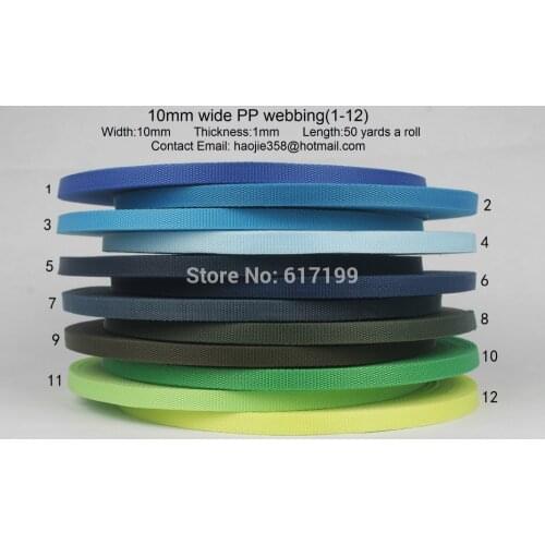 3/8''inch(10mm)wide 50 yards long a roll Polypropylene webbing (1-12)
