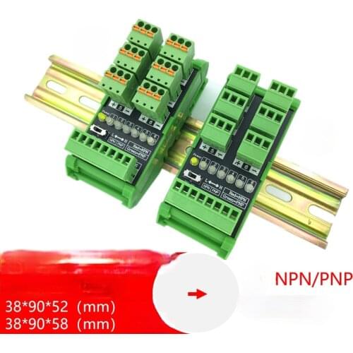 6 channel Proximity to switch sensor terminal board Two and three wire PLC input module photoelectric switching board NPN/PNP