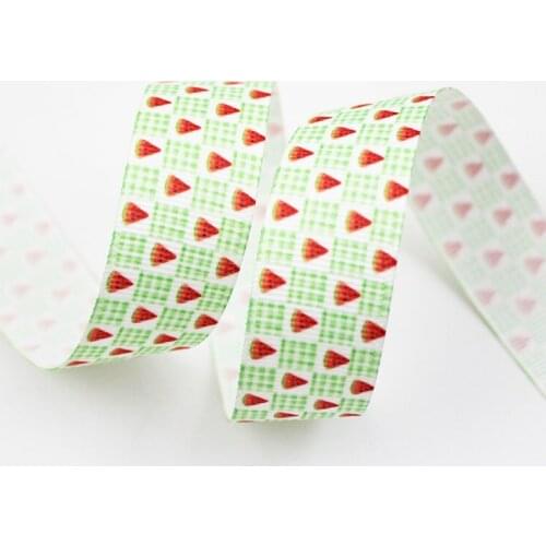 9mm/16mm/22mm/25mm/38mm/75mm Fruit pattern print grosgrain ribbon 10/25/50yards DIY gift wrap sewing wedding decor ribbon