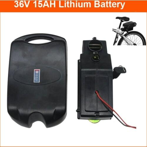 Rechargeable 36V 500W Electric Bike battery 36V 15AH Lithium Battery pack Ebike akku with 15A BMS 42V 2A charger Free shipping