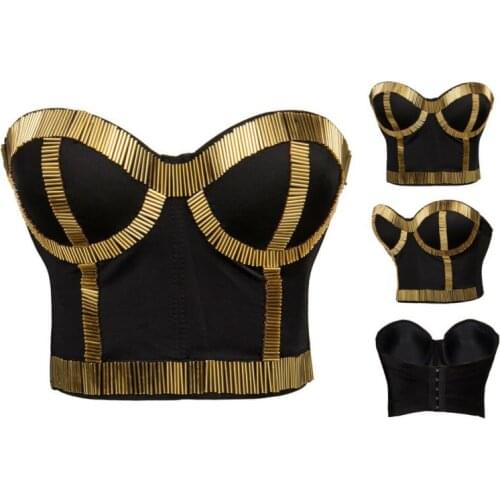 Free Shipping Sexy New Arrival Ladies Tops Corset With Beading
