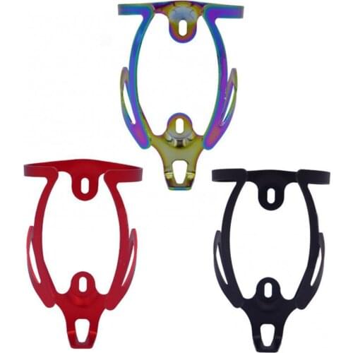 Black Bicycle Aluminum Alloy 6061-T6 Durable Practical Aluminum Alloy Water Bottle Cage Outdoor Drink Can Rack Holder Bike Parts