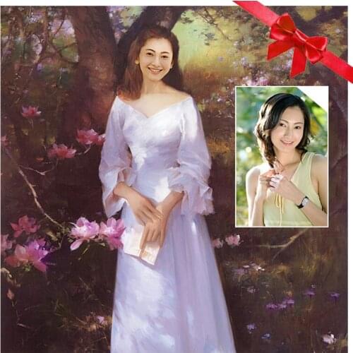 DONGMEI OIL PAINTING Hand painted oil painting Provide customized portraits Provide pictures customized service DM1808261